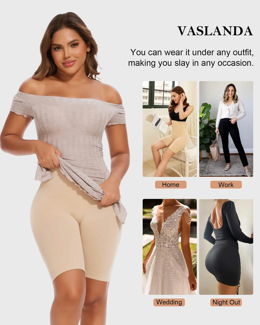 Premium Tummy Control Shapewear Shorts - High-Waisted Body Shaper (2-Pack)