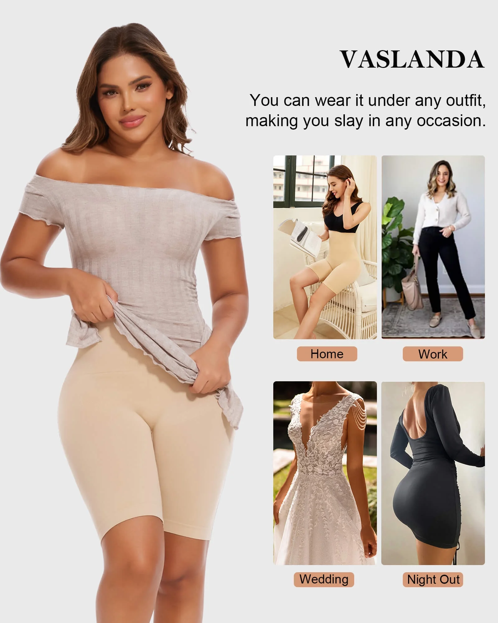 Premium Tummy Control Shapewear Shorts - High-Waisted Body Shaper (2-Pack)