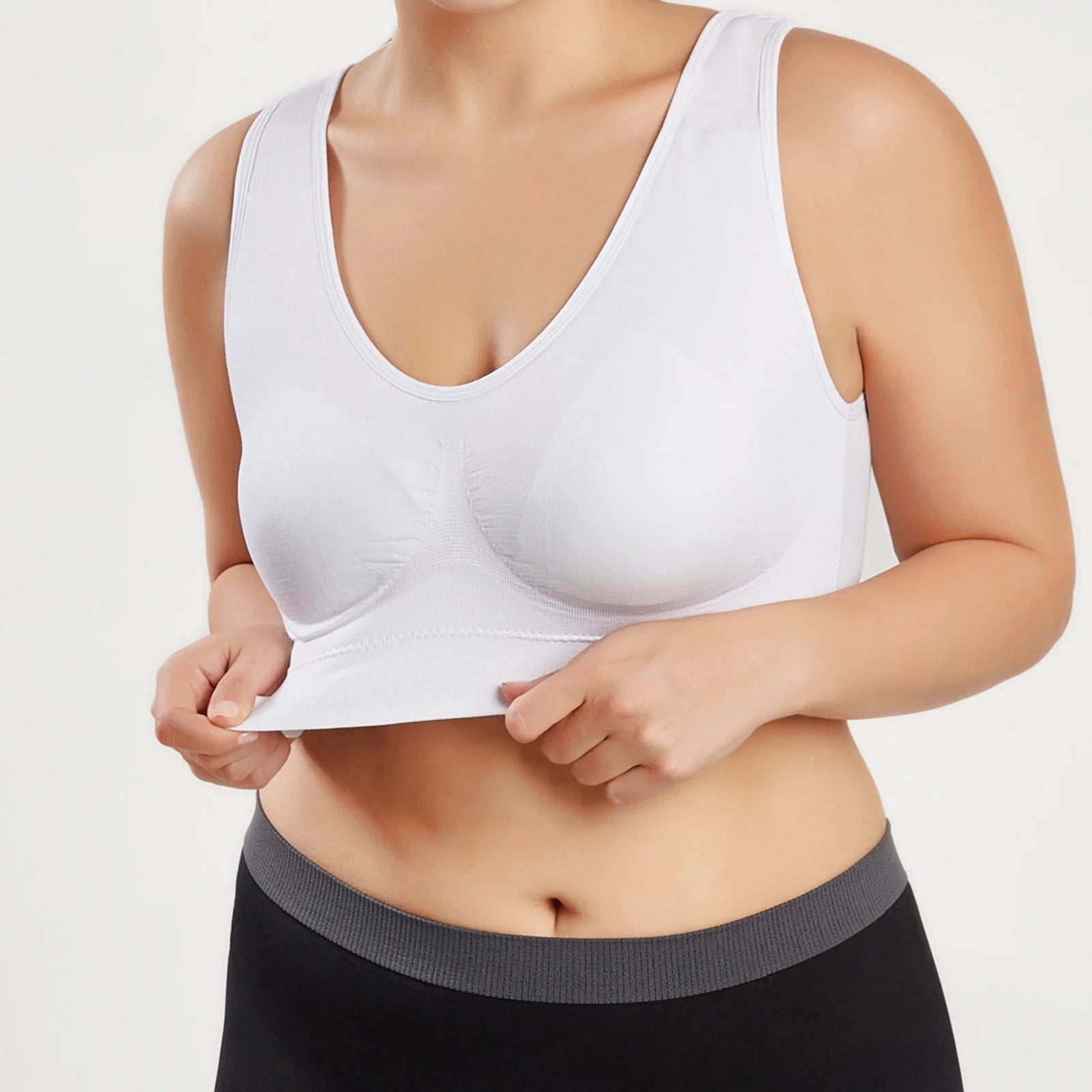 Sports Bras for Women High Support, Wireless Bras for Women, Women Solid Color plus Size-Thin Large Bra Sports Bra Full Bra Cup Tops