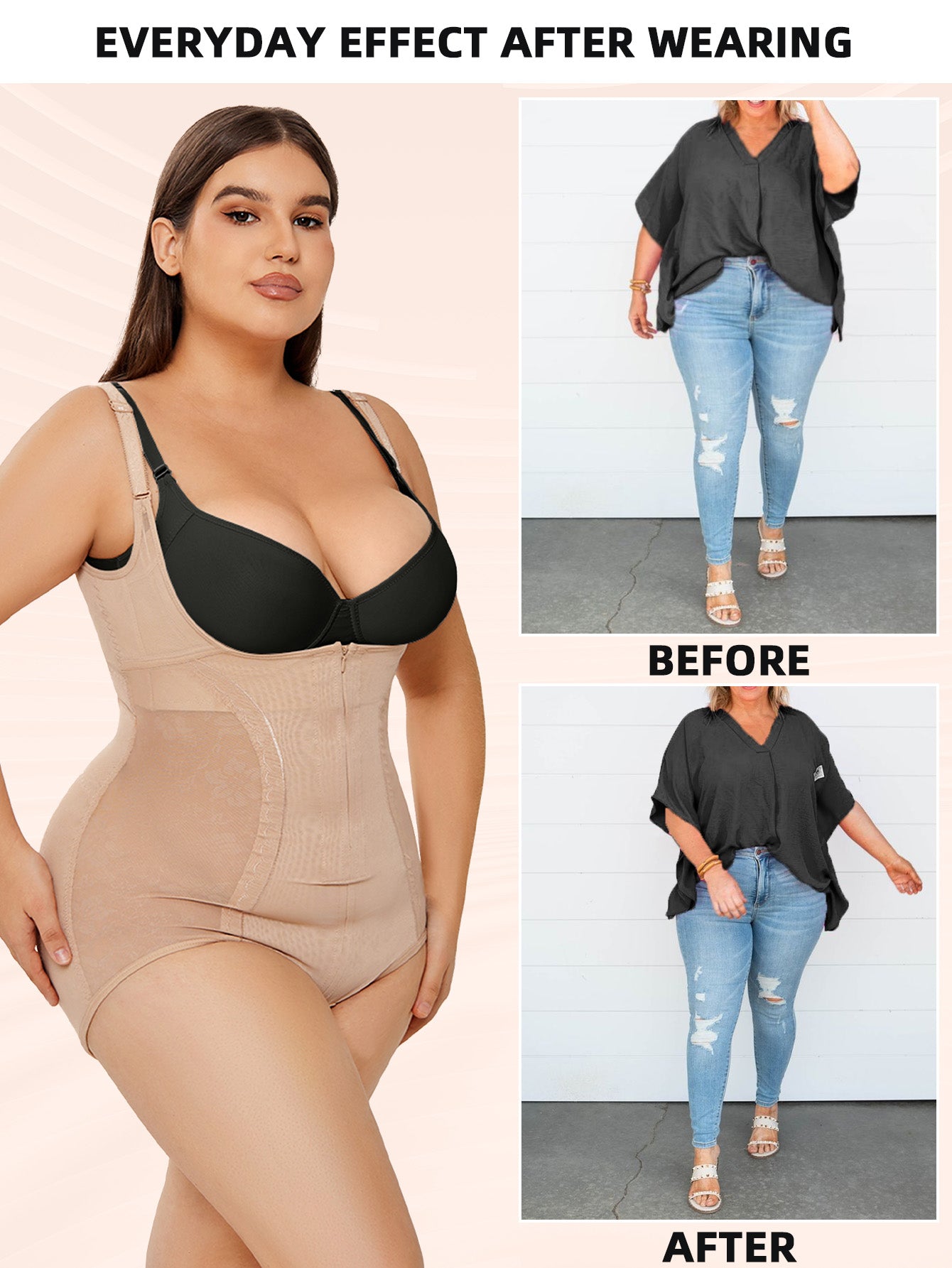 Shapewear Bodysuit - Tummy Control Full Body Shaper for Women
