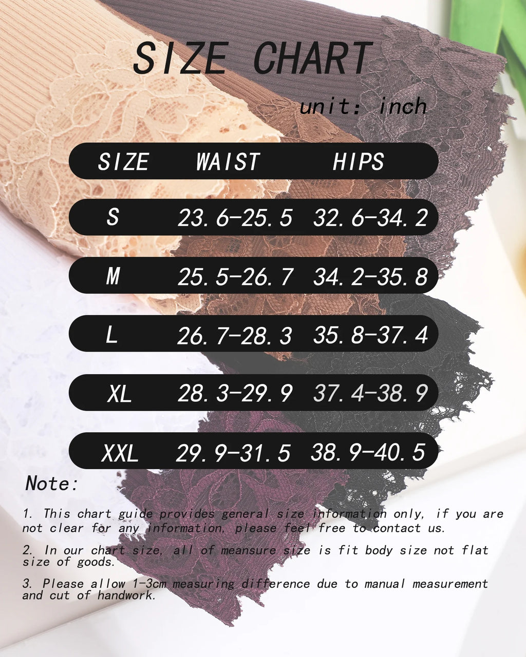 Cotton Underwear for Women Lace Hipster Panties Soft Breathable Cheeky Bikini Ladies 6 Pack