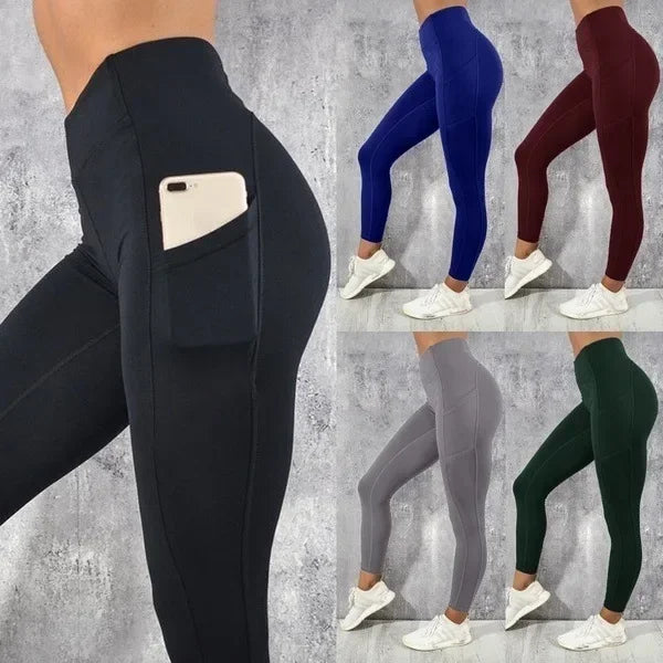 High-Waist Sculpting Leggings with Pocket