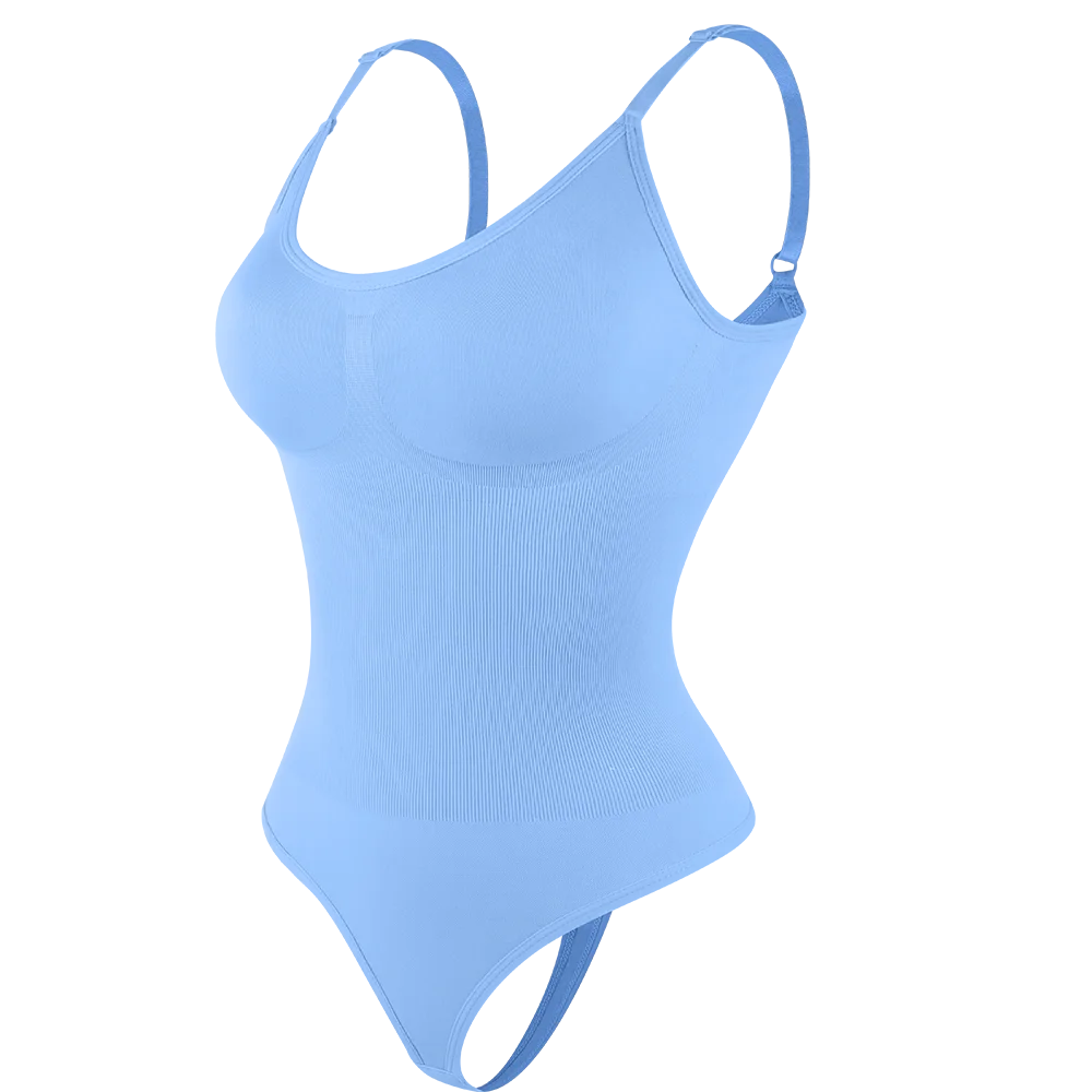 Seamless Sculpting Bodysuit with Low Neckline