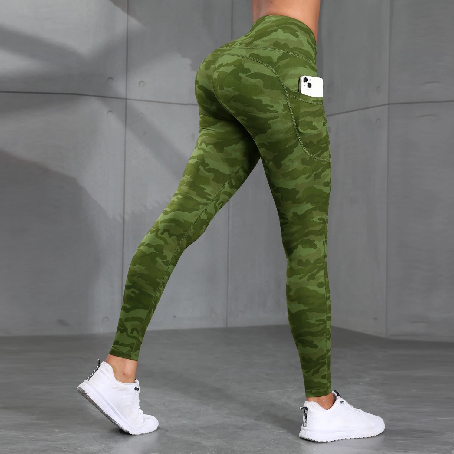 Camouflage High-Waist Hip-Lifting Leggings