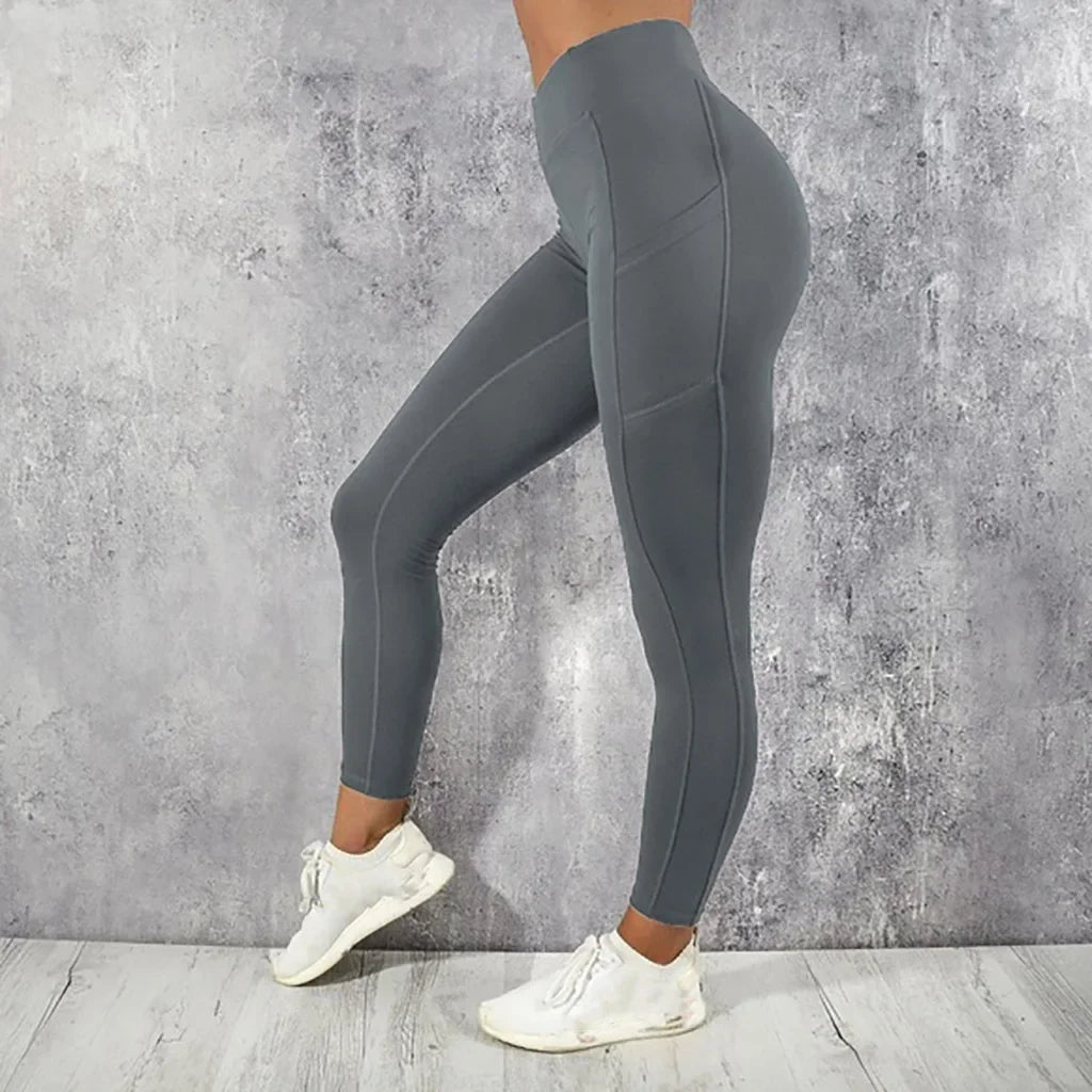 High-Waist Sculpting Leggings with Pocket