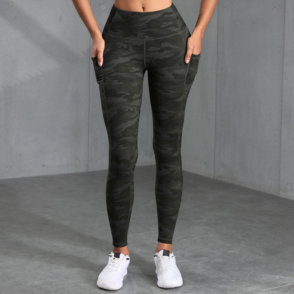 Camouflage High-Waist Hip-Lifting Leggings