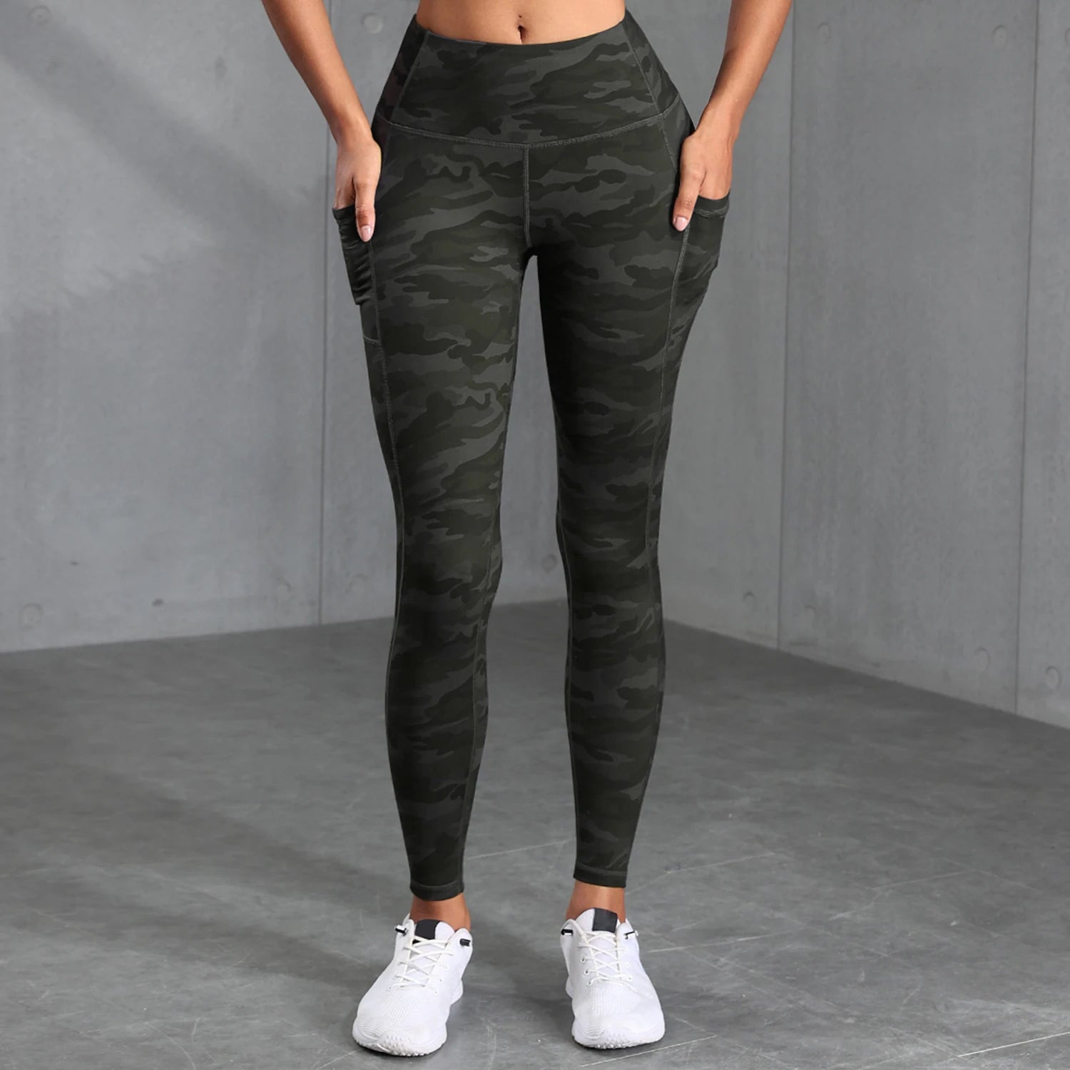 Camouflage High-Waist Hip-Lifting Leggings