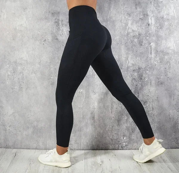 High-Waist Sculpting Leggings with Pocket