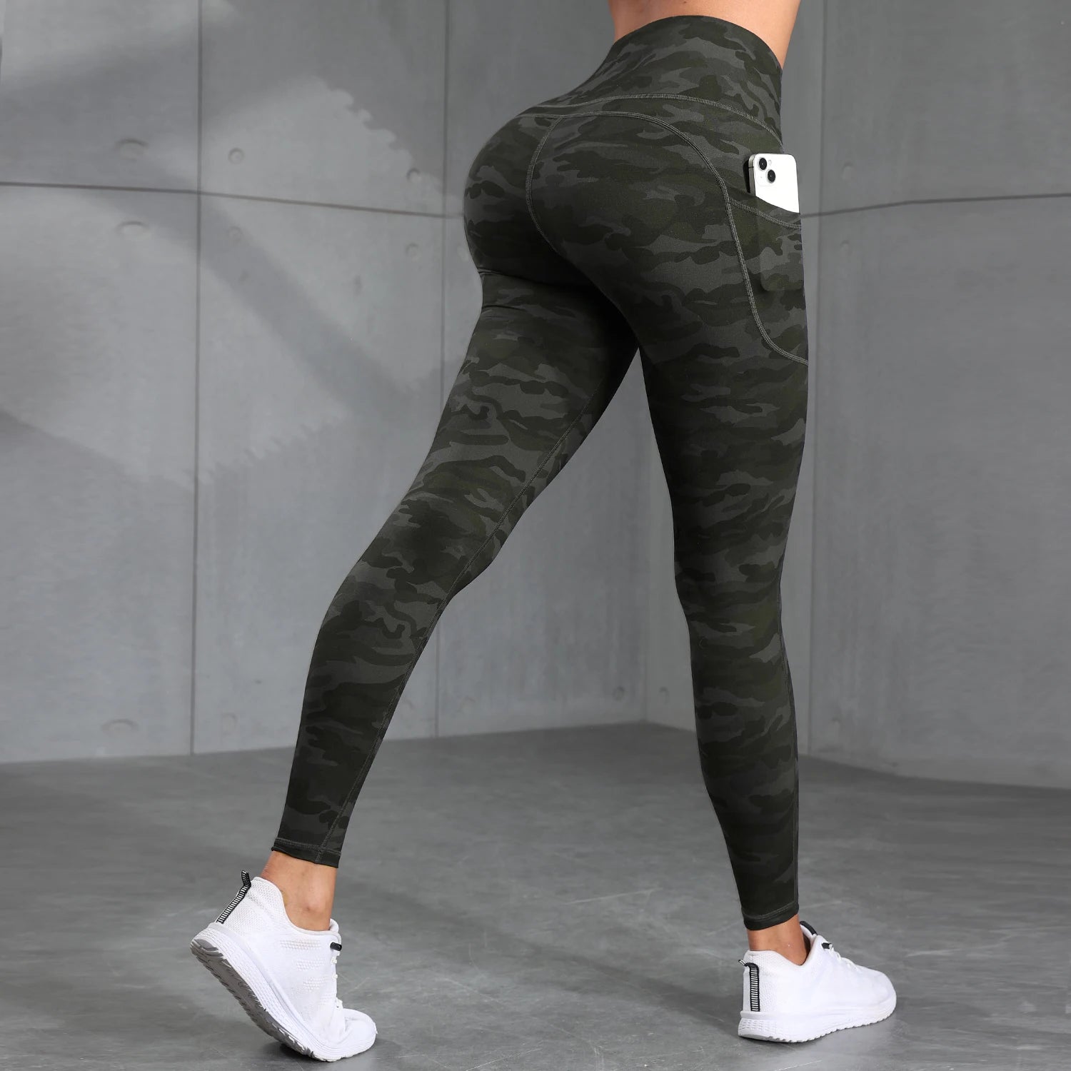 Camouflage High-Waist Hip-Lifting Leggings