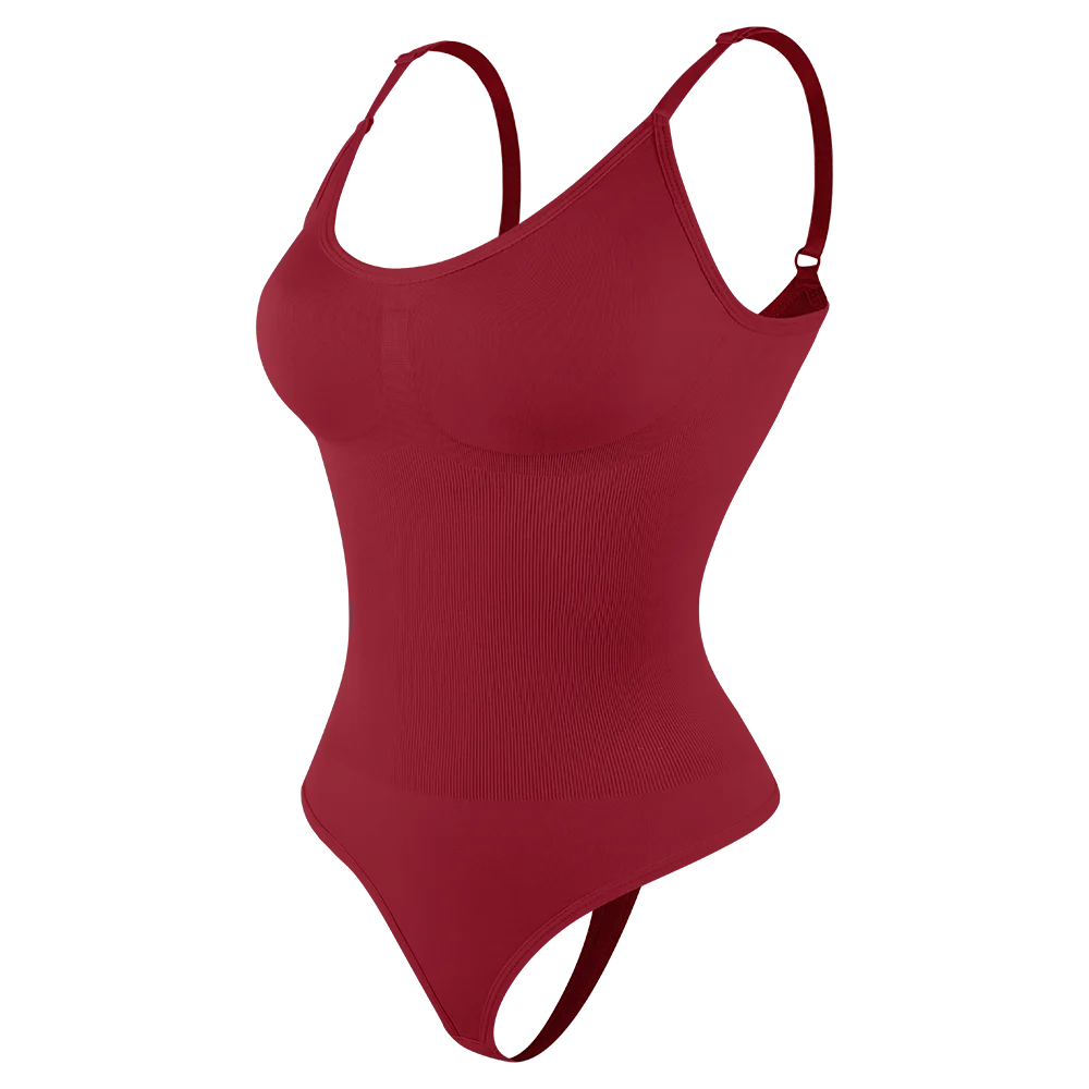 Seamless Sculpting Bodysuit with Low Neckline