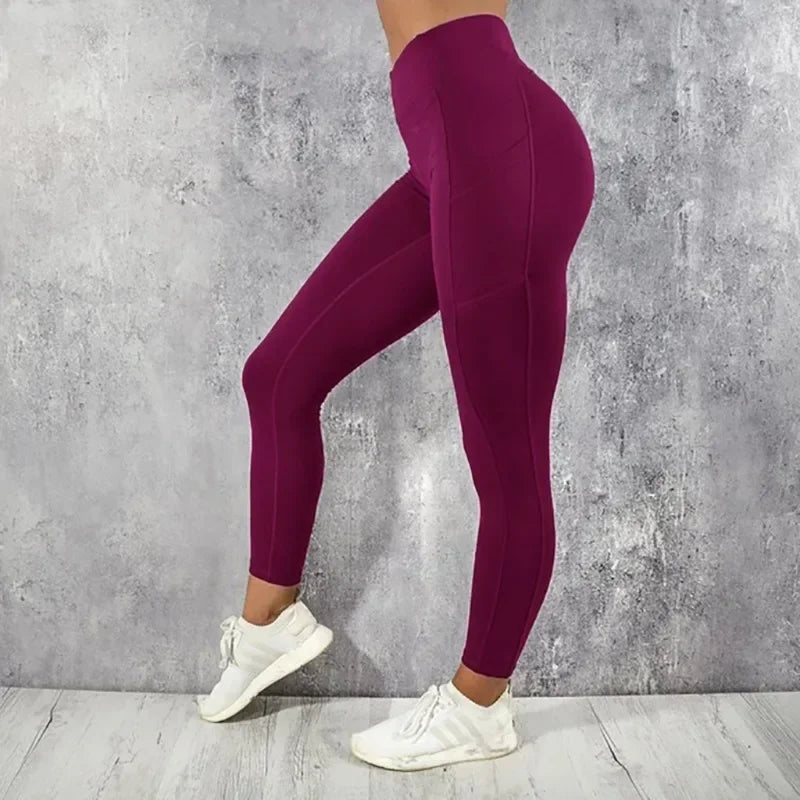 High-Waist Sculpting Leggings with Pocket