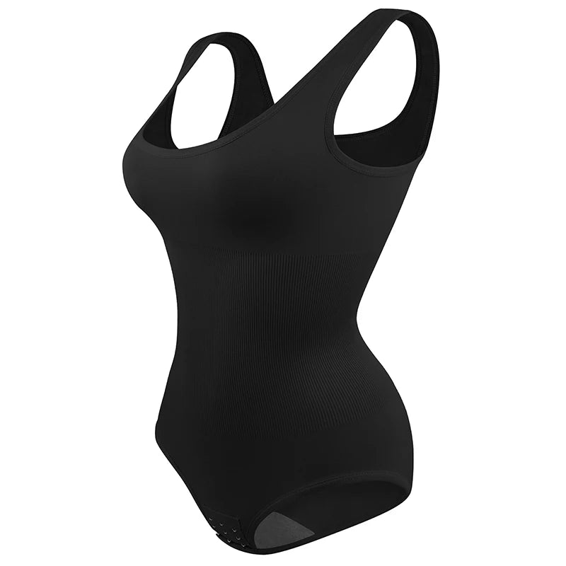 Seamless Sculpting Bodysuit with Low Neckline
