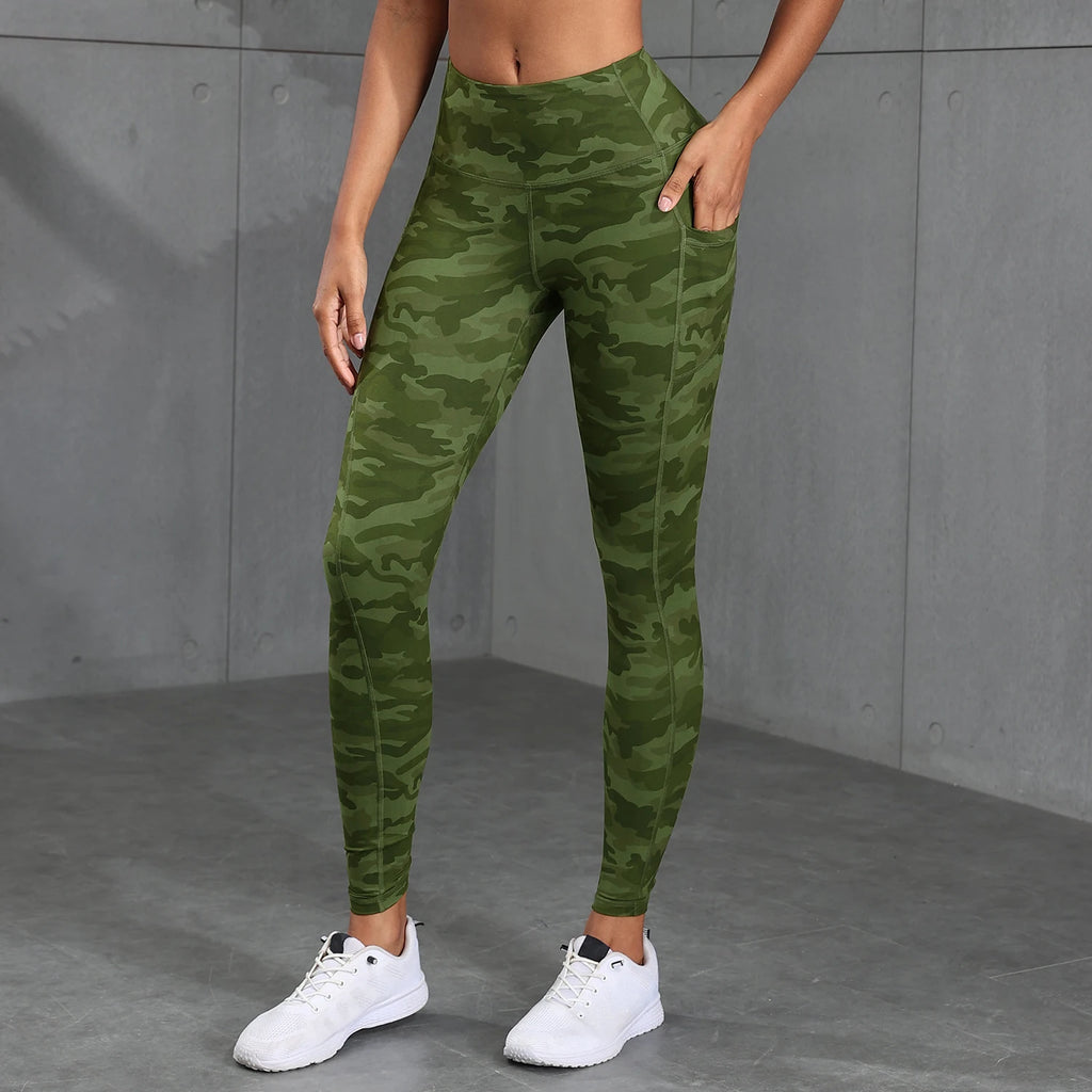 Camouflage High-Waist Hip-Lifting Leggings