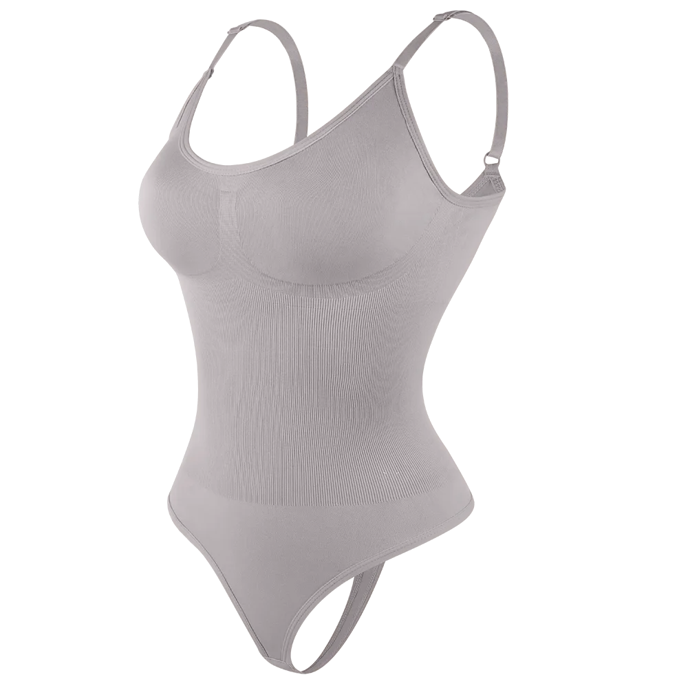 Seamless Sculpting Bodysuit with Low Neckline