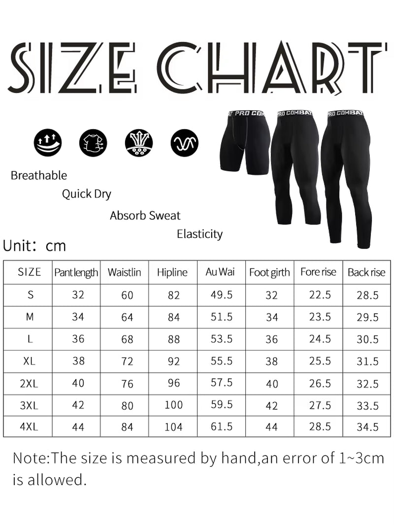 Mens Compression Pants Tights Cool Dry Leggings Sports Baselayer Running Tights Athletic Workout Active Shorts