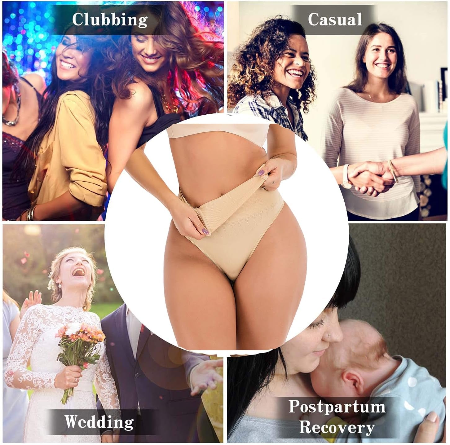 Thong Shapewear Waist Cincher Girdle Tummy Control Panties Body Shaper Underwear for Women Butt Lifter Seamless Panty