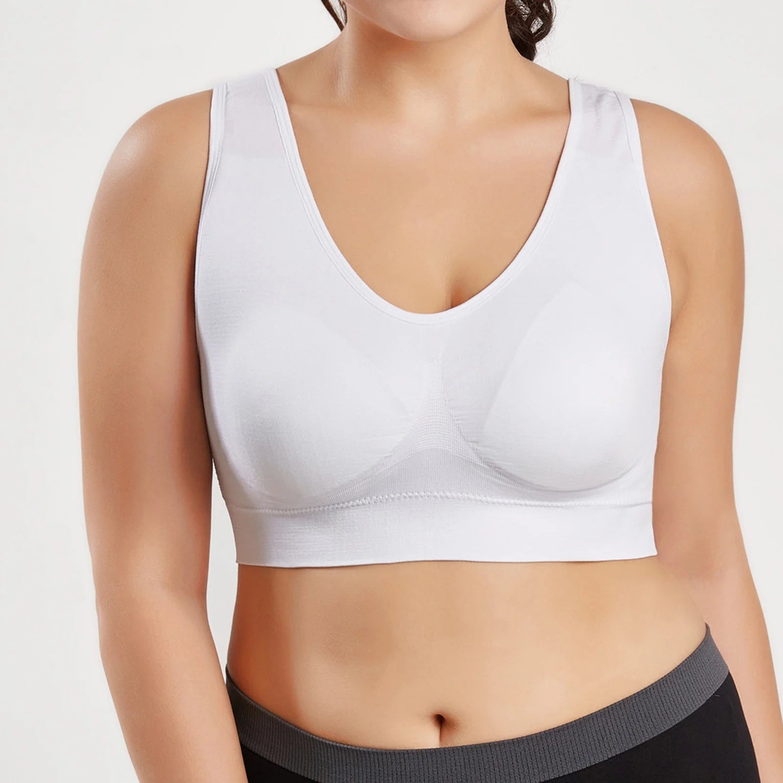 Sports Bras for Women High Support, Wireless Bras for Women, Women Solid Color plus Size-Thin Large Bra Sports Bra Full Bra Cup Tops